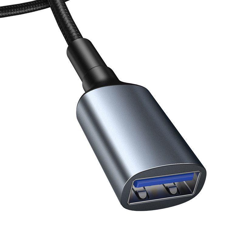 Кабель Baseus Cafule USB3.0 Male to USB3.0 Female 2A 1m Dark Gray (CADKLF-B0G)