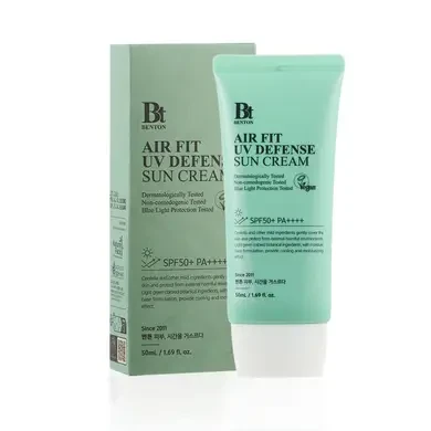 Сонцезахисний крем із Центеллою Benton Air Fit UV defense Sun Cream SPF50+/PA++++ 50 мл