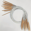 Спиці для в'язання набір кругових спиць 12 пар від 3 мм - 10 мм із бамбука, фото 6