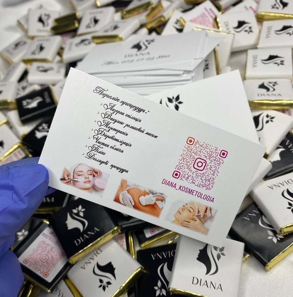 Візитка листівка (150х100 мм) з логотипом для ресторанів і кафе, фото 1