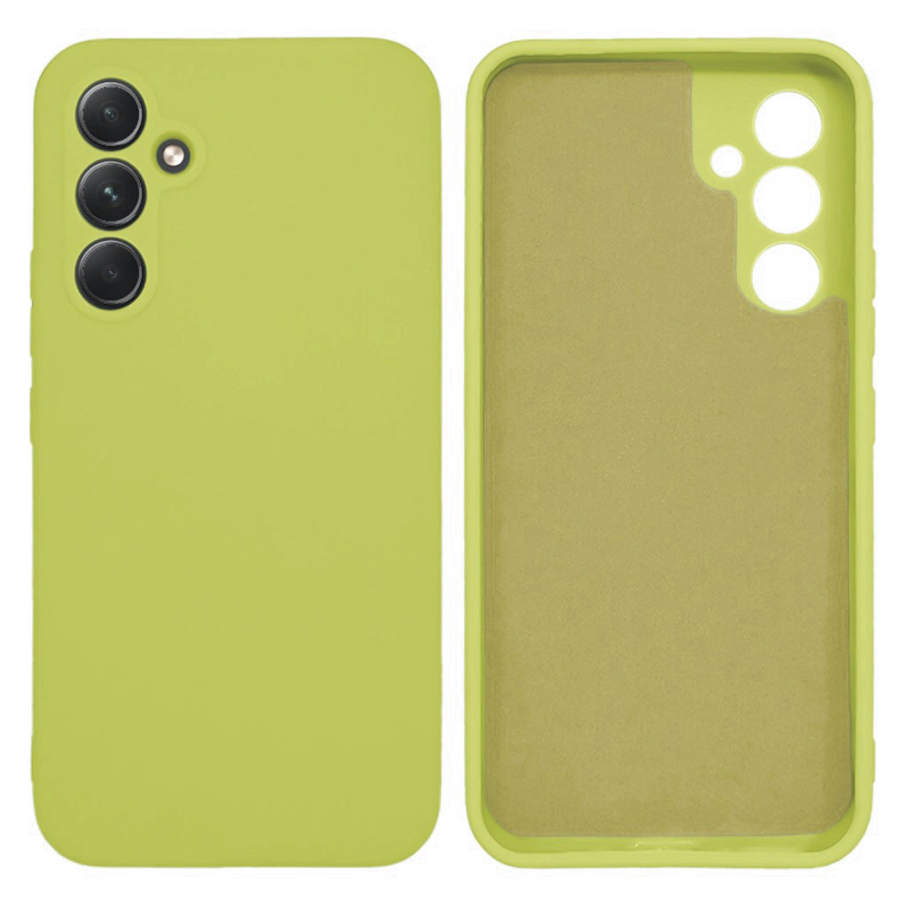 Чохол Silicone case Camera Protective для Samsung A54 (06) лимонний Flash
