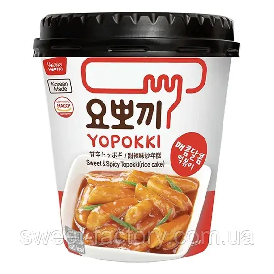 Токпоки Young Poong Yopokki Sweet Spicy Topokki Rice Cake 140g