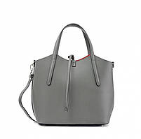 Жіноча сумка-шопер з натуральної шкіри Vera Pelle 421 сіра