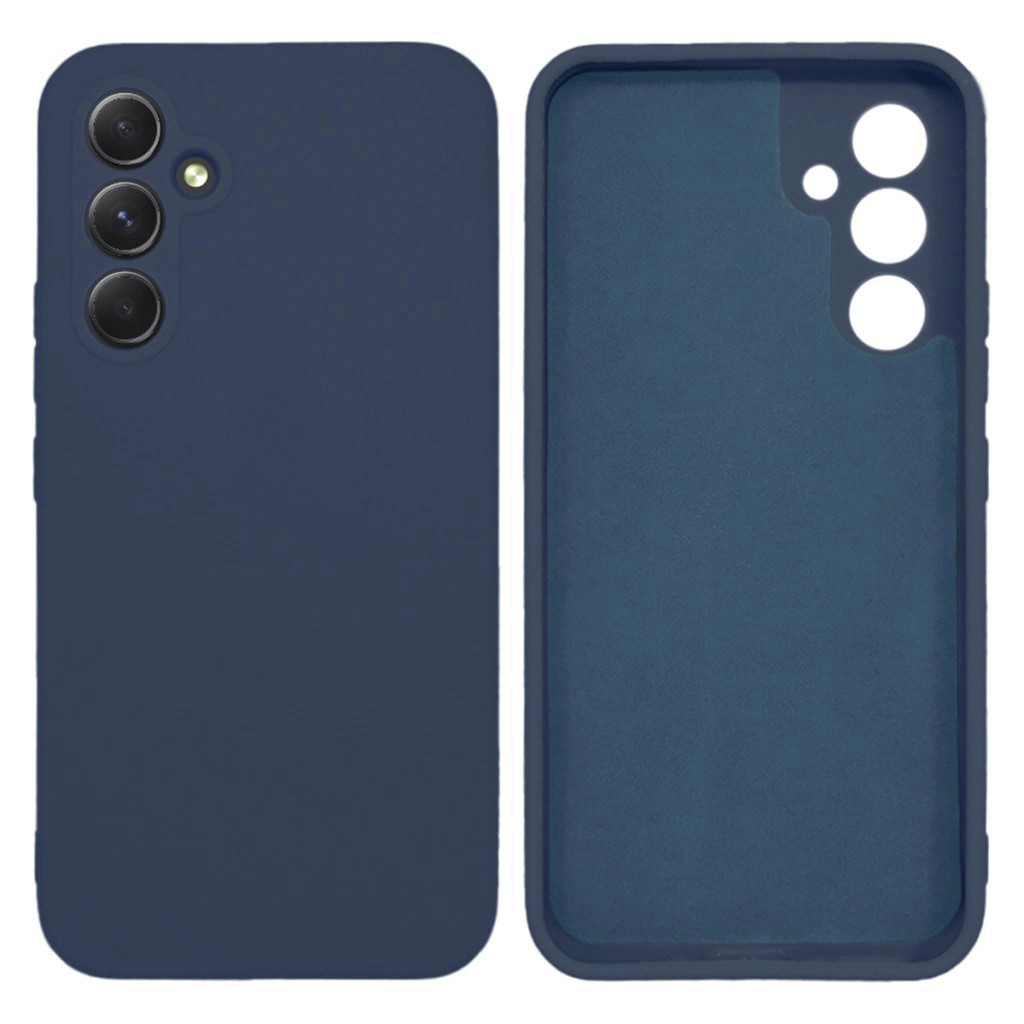 Чохол Silicone case Camera Protective для Samsung A54 (08) темно-синій Dark Blue