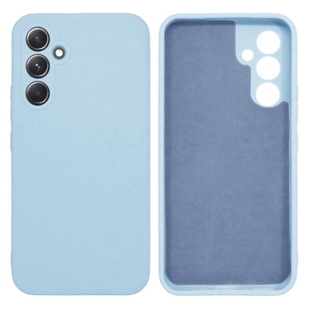 Чохол Silicone case Camera Protective для Samsung A54 (11) блакитний Lilac Cream