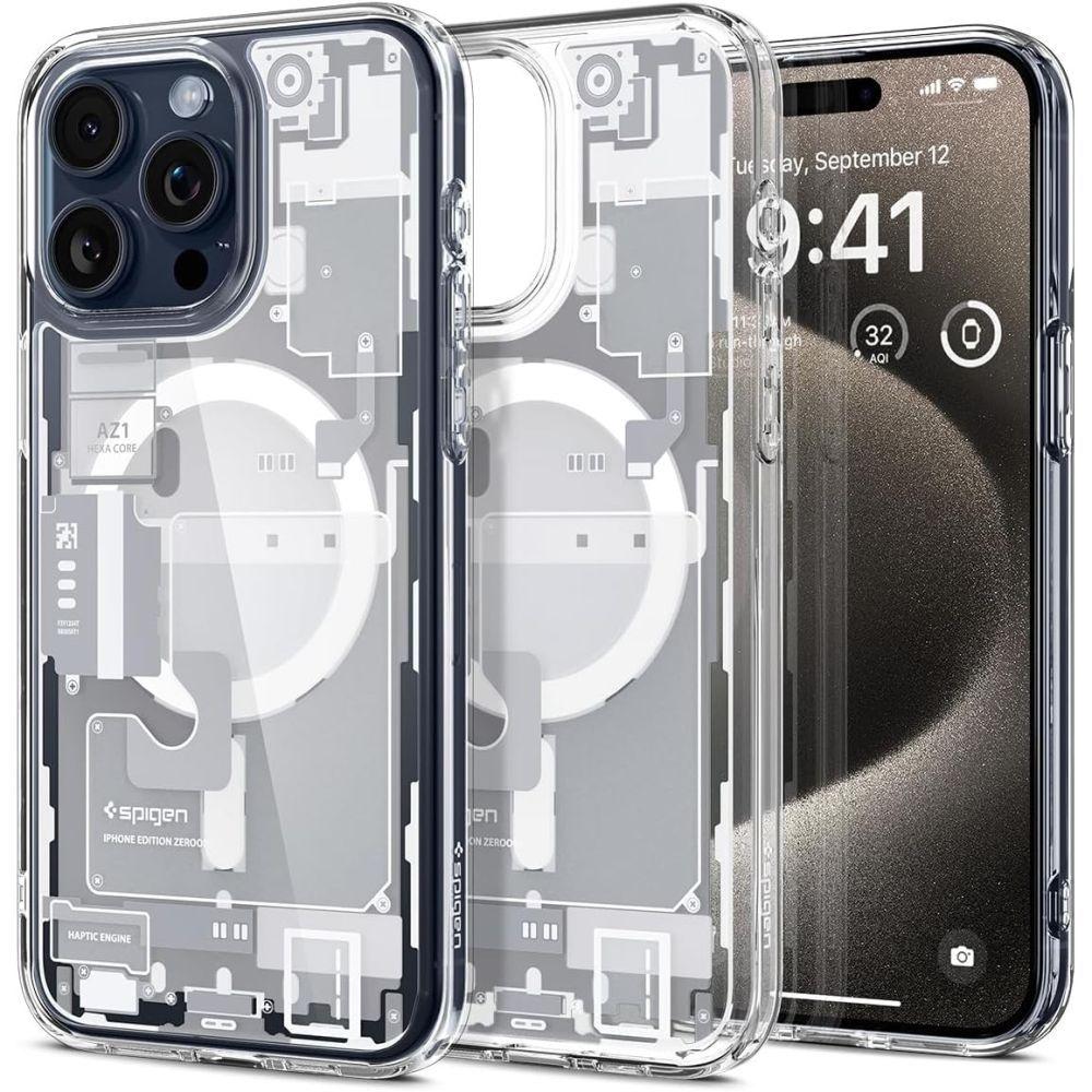 Чохол Spigen Ultra Hybrid MagFit до iPhone 15 Pro Max Zero One White (ACS07034)