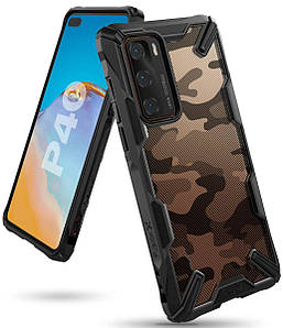 Чохол Ringke Fusion X Design для Huawei P40 Camo Black ( XDSG0031)