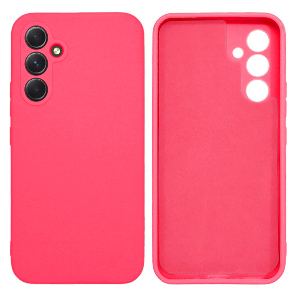 Чохол Silicone case Camera Protective для Samsung A54 (15) бордовий Rose red