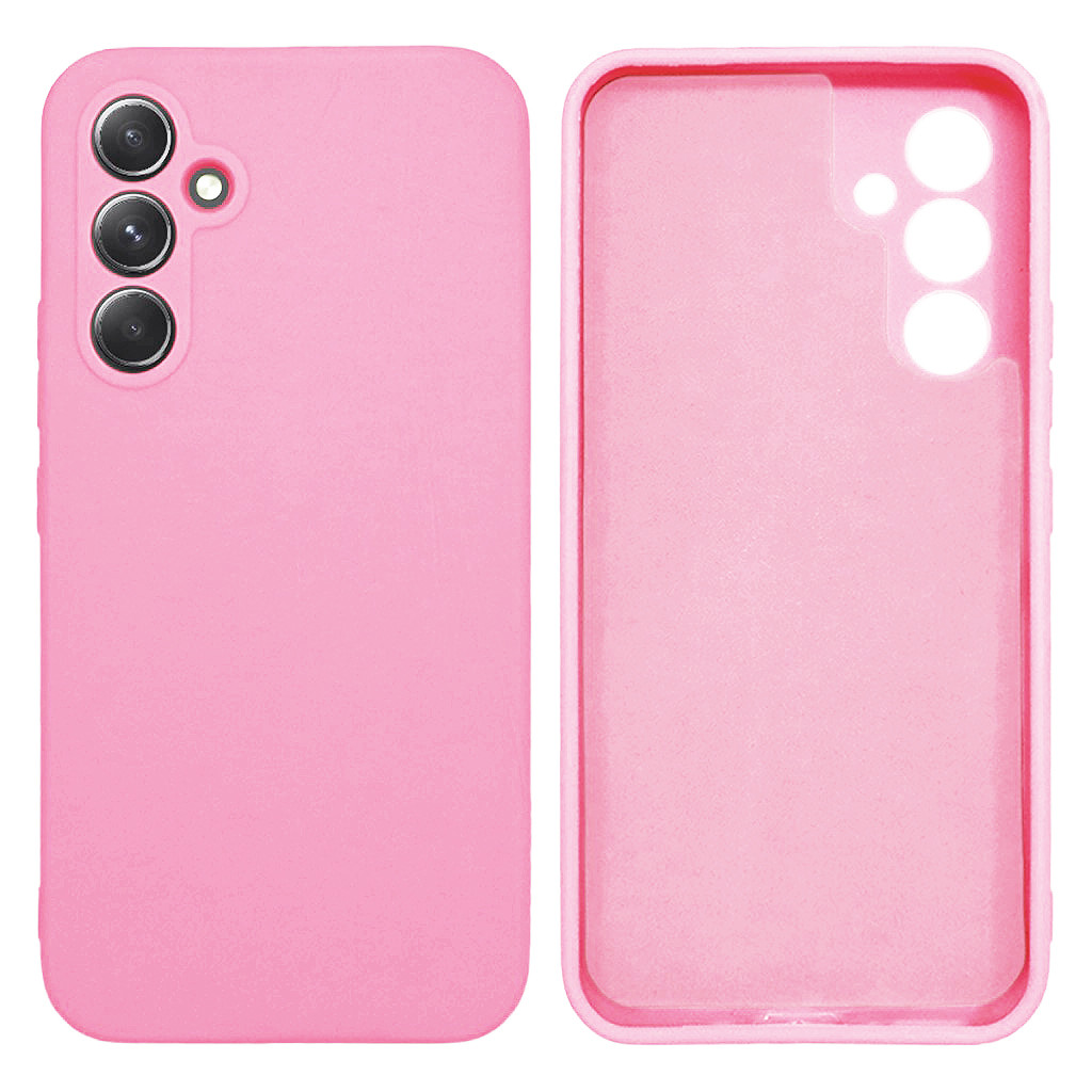 Чохол Silicone case Camera Protective для Samsung A54 (17) рожевий Light Pink