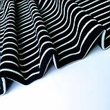 Трикотаж ангорка королівська біло-чорна смужка 4мм*17мм, фото 10