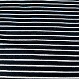 Трикотаж ангорка королівська біло-чорна смужка 4мм*17мм, фото 3