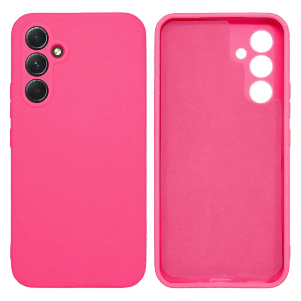 Чохол Silicone case Camera Protective для Samsung A54 (21) яскраво рожевий Shiny Pink