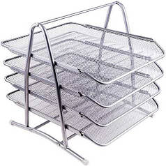 Лоток гориз. 4 відділ. метал 1088-S срібло