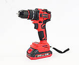 Потужний акумуляторний безщітковий шуруповерт EDON ED-21PBL OL : з АКБ 2-шт 21V 2.0 Ah+ЗП, 40 Нм, фото 3