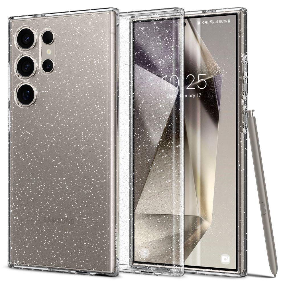 Чохол Spigen Liquid Crystal Glitter до Samsung Galaxy S24 Ultra Crystal Quartz (ACS07285)