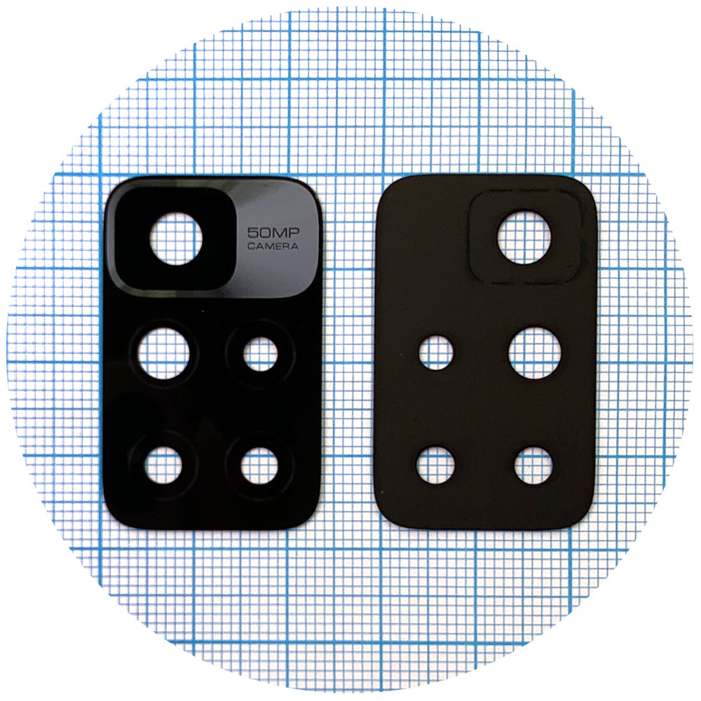 Скло камери Xiaomi Redmi 10, Redmi 10 2022, Redmi 10 Prime, Redmi 10 Prime 2022 (чорне), фото 1