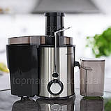 Соковичавниця електрична Crownberg соковижималка побудова потужна 1000 Вт соковитискач для овочів та фруктів, фото 2