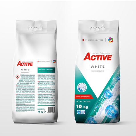Порошок для прання білих речей Active White 10 кг на 135 прань