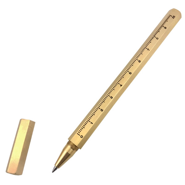 Латунна ручка з лінійкою YYEDC Pencil, фото 1