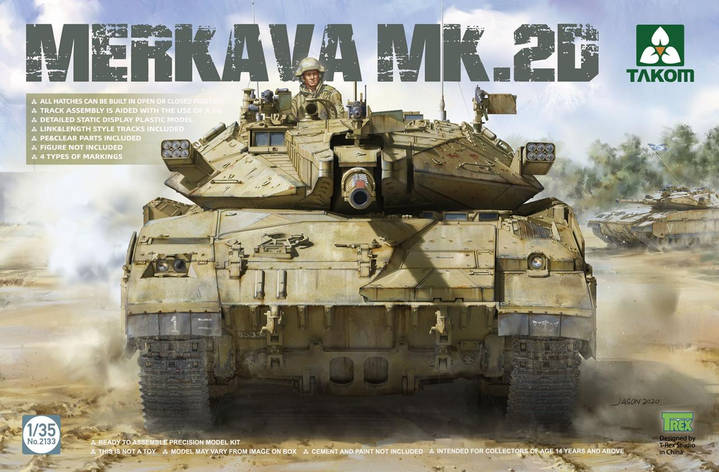 MERKAVA MK.2D. Збірна модель танка у масштабі 1/35. TAKOM 2133, фото 1