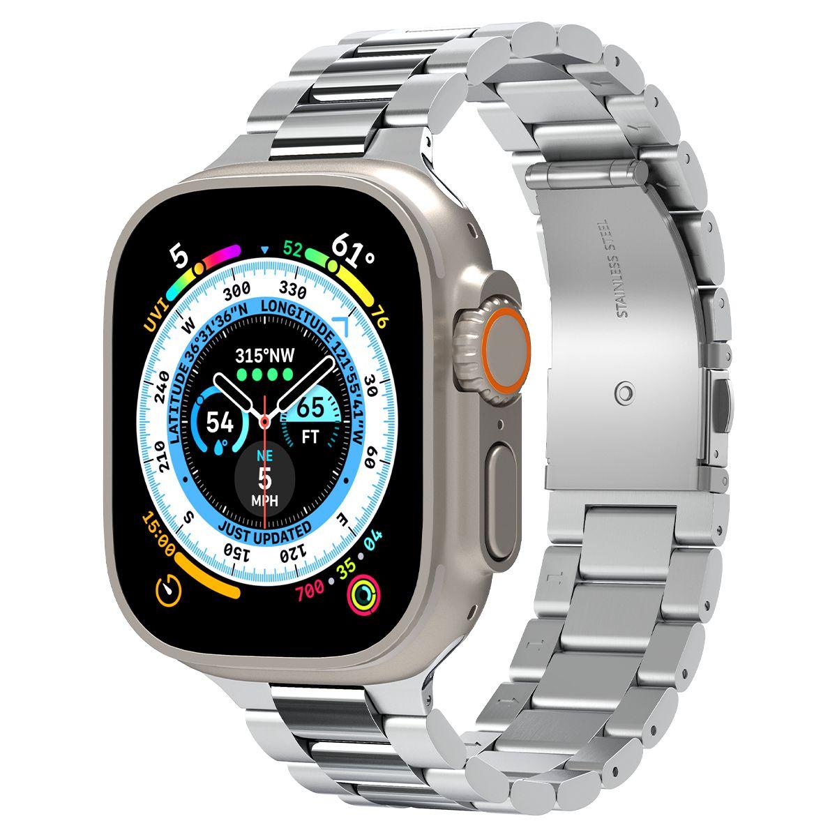 Ремінець Spigen Modern Fit Band 316L до Apple Watch 42/44/45/46/49mm Silver (AMP06356)