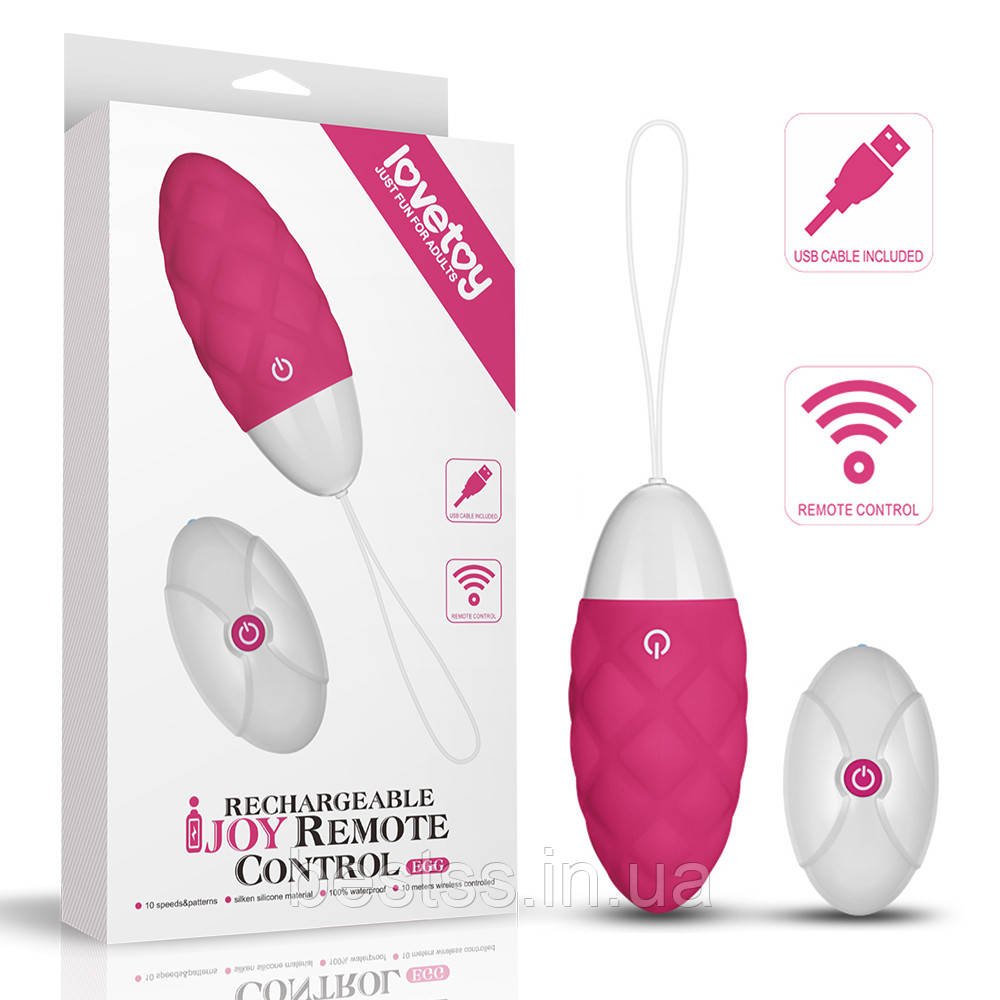 Віброяйце з дистанційним пультом управління IJOY Wireless Remote Control Rechargeable Egg Pink