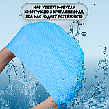 Шапка для плавання басейну жіноча чоловіча, резинова силіконова шапка для плавання Hechpro блакитна (1696), фото 5