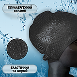 Силіконова шапочка для плавання для довгого волосся плавальна в басейн Hechpro Чорна (1696), фото 3