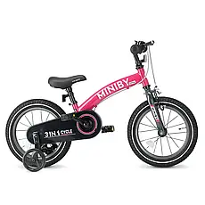 Велосипед-біговіл на 14 дюймів Qplay Miniby, Pink, фото 4