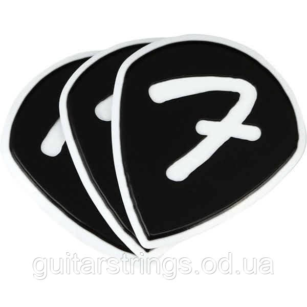 Набір медіаторів Fender 551 Shape F-Grip Picks — Black 1.50 mm 3-Pack, фото 1