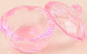 Склянка скляна з кришкою LPnails світло-рожевийEStyle