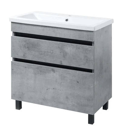 Тумба підлогова Minimal Grey 80 см з умивальником Комо, фото 1