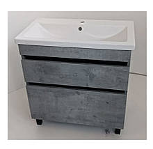 Тумба підлогова Minimal Grey 80 см з умивальником Комо, фото 4