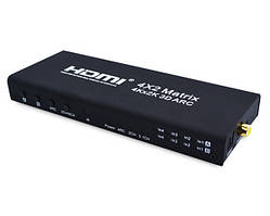 ТОП! HDMI Matrix HD-M442A 4x2 - (gHome)