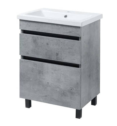 Тумба підлогова Minimal Grey 60 см з умивальником Cers, фото 1
