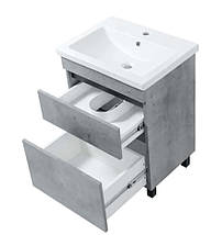 Тумба підлогова Minimal Grey 60 см з умивальником Cers, фото 3