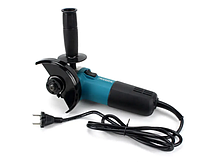 Кутова електрична болгарка Макіта із захисним кожухом із контролем швидкості та фіксатором шпинделя