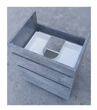 Тумба підвісна Minimal Grey 60 см з умивальником Комо, фото 4