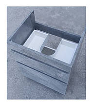 Тумба підвісна Minimal Grey 60 см з умивальником Cers, фото 4