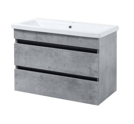 Тумба підвісна Minimal Grey 80 см з умивальником Cers, фото 1