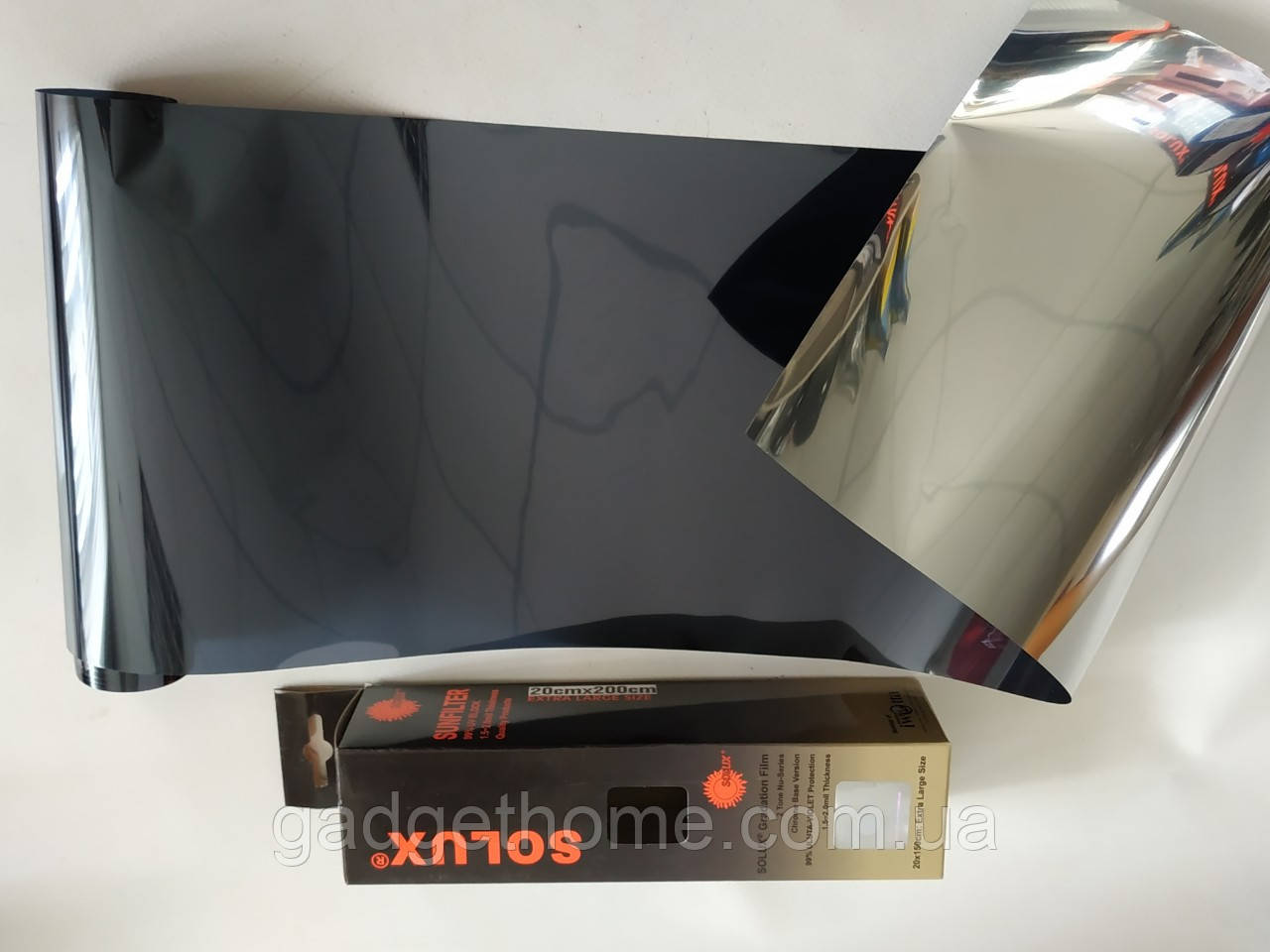 ТОП! Плівка на лобове скло SOLUX Black/Silver 300см - (gHome), фото 1