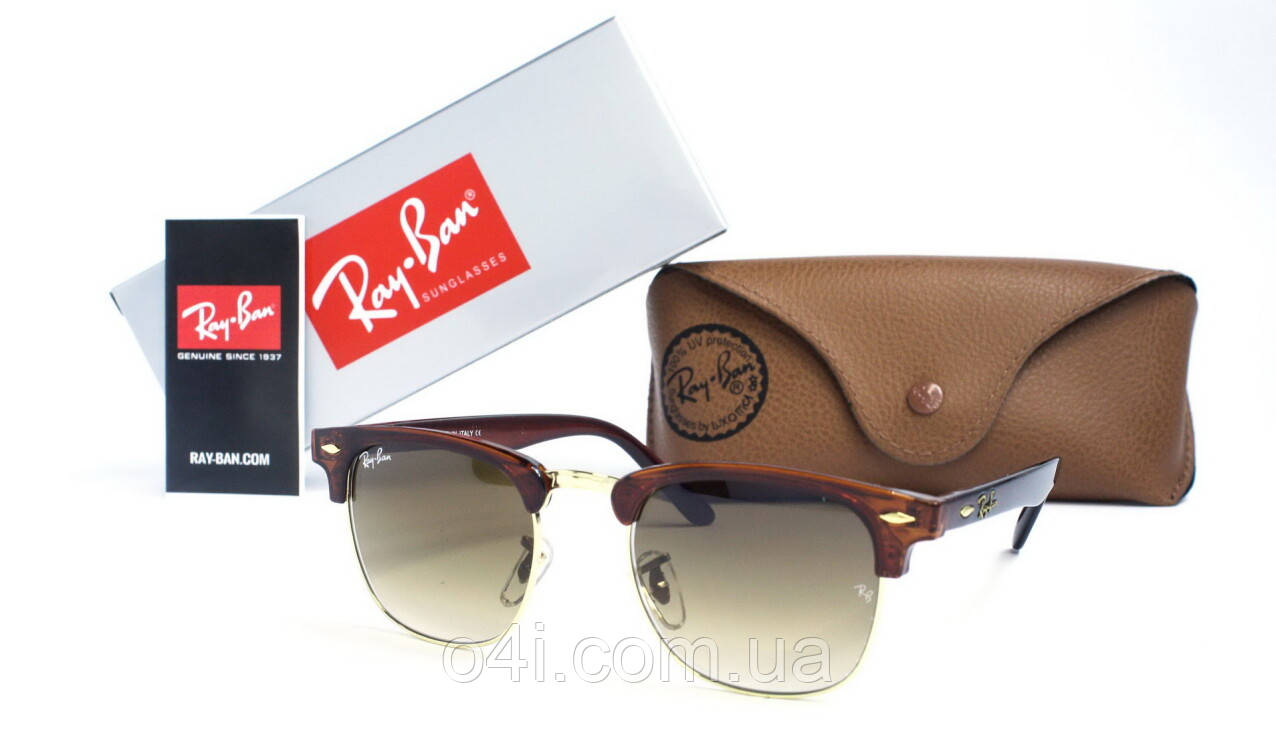 Ray Ban Clubmaster 3016brown-g SunGlasses 3016brown-g (o4ki-13507), фото 1