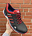 Кросівки чоловічі шкіряні чорні сірі як Adidas 43 розмір, чоловічі кросівки шкіряні від виробника, фото 2