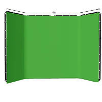 Фон екран розкладний Visico LP-400G green (2,4x4м)