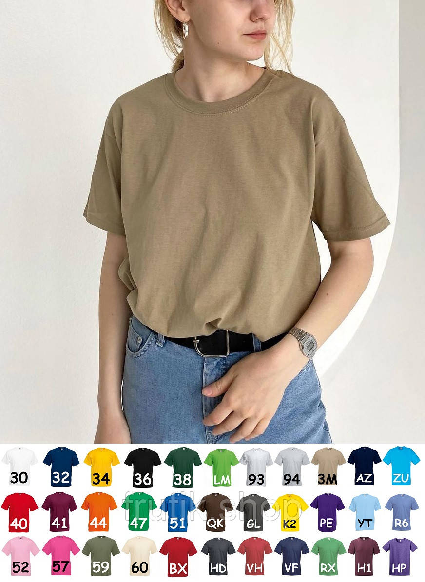 Базова футболка оверсайз зі 100% бавовни Fruit of the loom Valueweight oversize S