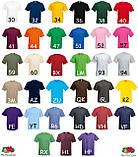 Глибоко-темно-синя Чоловіча Футболка класична Fruit of the loom Valueweight 100% бавовна однотонна M, фото 9