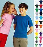 Дитяча футболка Класична Fruit of the loom 100% бавовна valueweight kids темно-зелений, 104, фото 3