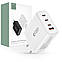 Мережевий зарядний пристрій-адаптер Tech-Protect NC100W GAN 4-port Network Charger PD100W/QC3.0 White (9490713934814), фото 5