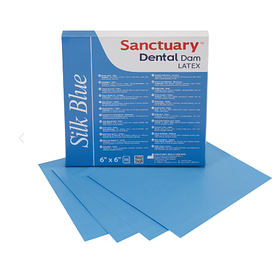 Шовкові хустки для набору Раббер Дам (Rubber-Dam), сині, середні 36 шт, Sanctuary