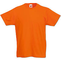 Дитяча футболка Класична Fruit of the loom 100% бавовна valueweight kids помаранчевий, 104